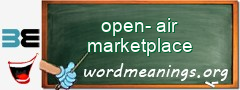 WordMeaning blackboard for open-air marketplace